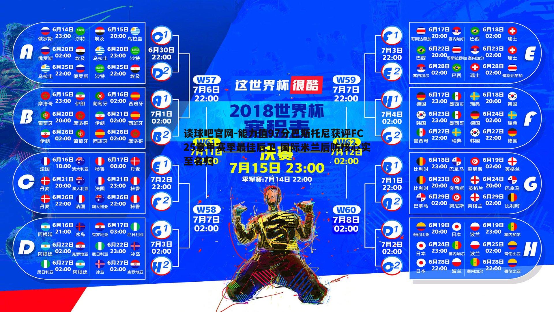 能力值97分巴斯托尼获评FC25意甲赛季最佳后卫 国际米兰后防核心实至名归